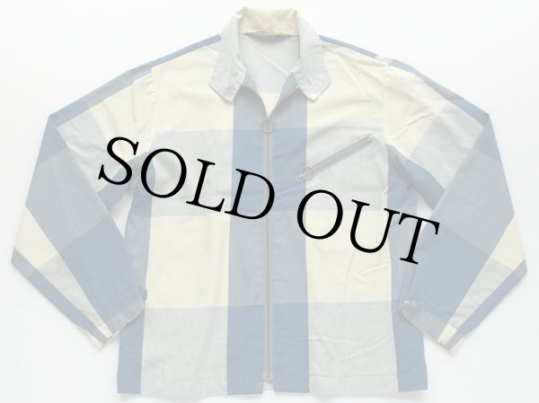 FJ購入品同品 60s Sears フラッガーチェック レーシングジャケット 60s 日本製 Sears チェックコットンジャケット M - Sixpacjoe Web Shop