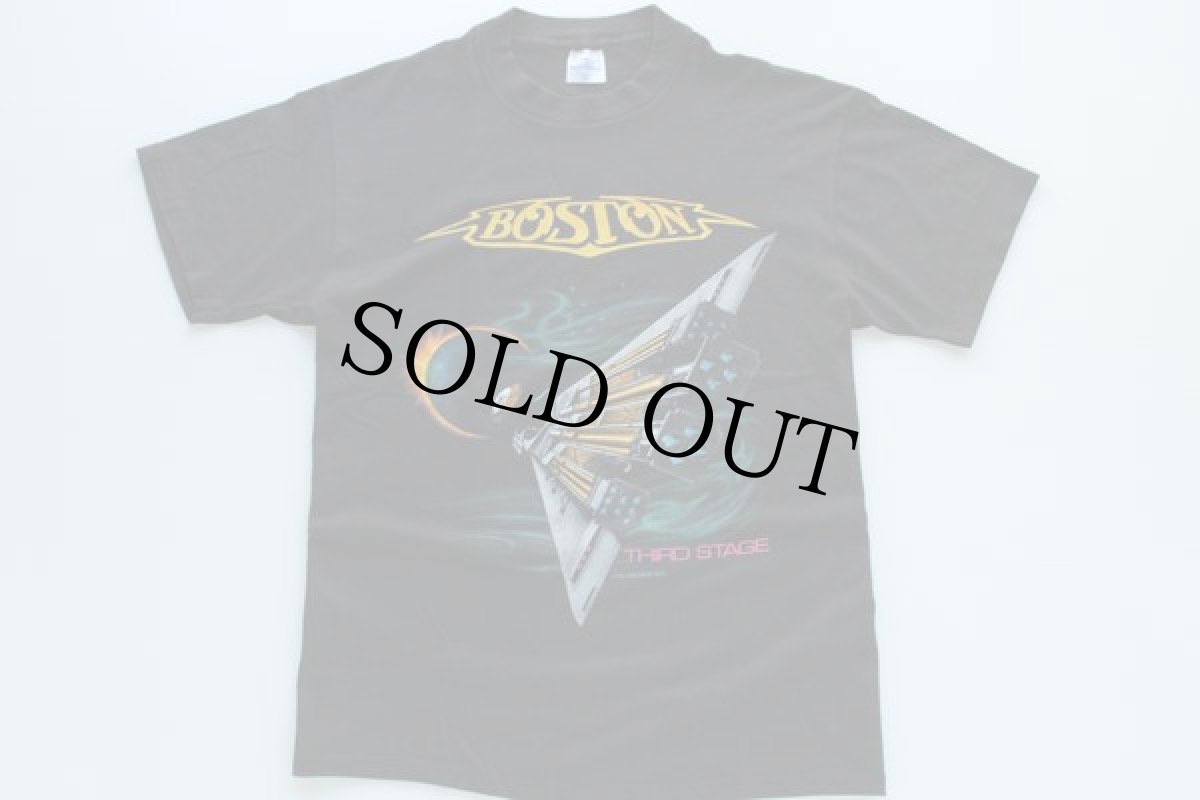 画像2: 80s USA製 BOSTON U.S.TOUR 1987 バンドTシャツ 黒 L (2)