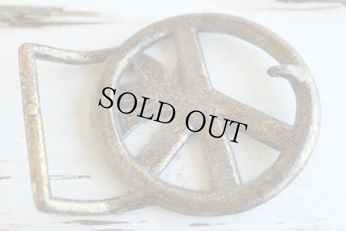 画像2: 70s ピースマーク バックル (2)