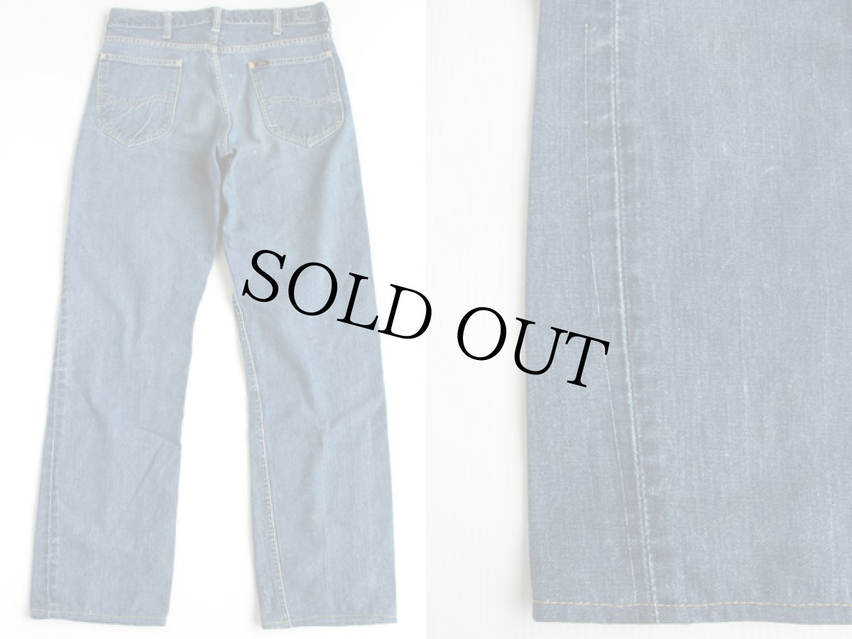 画像2: 60s USA製 Leeリー 101Z サイド黒タグ デニムパンツ w31 (2)