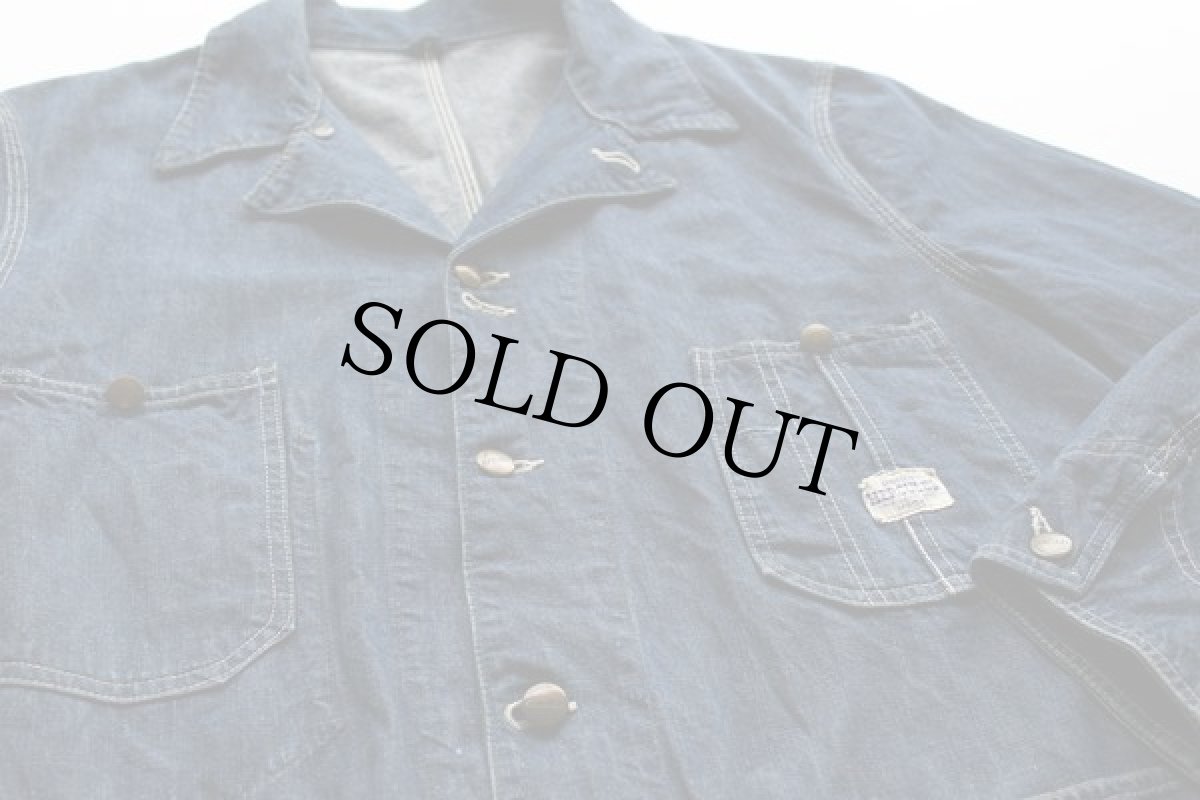 画像2: 50s HERCULESヘラクレス インディゴ デニム カバーオール (2)