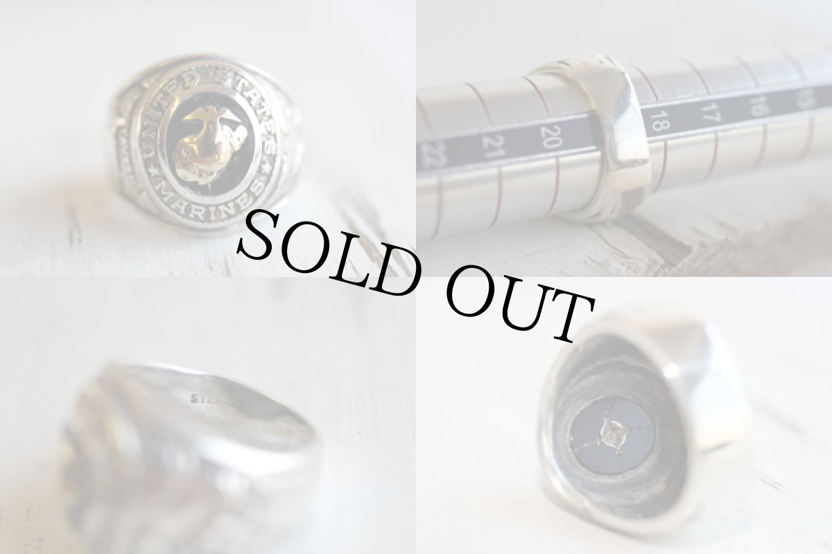 画像3: ビンテージ USMC 硫黄島 ミリタリー シルバーリング★WW2 (3)