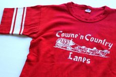 画像2: 70s USA製 Championチャンピオン コットン フットボールTシャツ 赤 L (2)