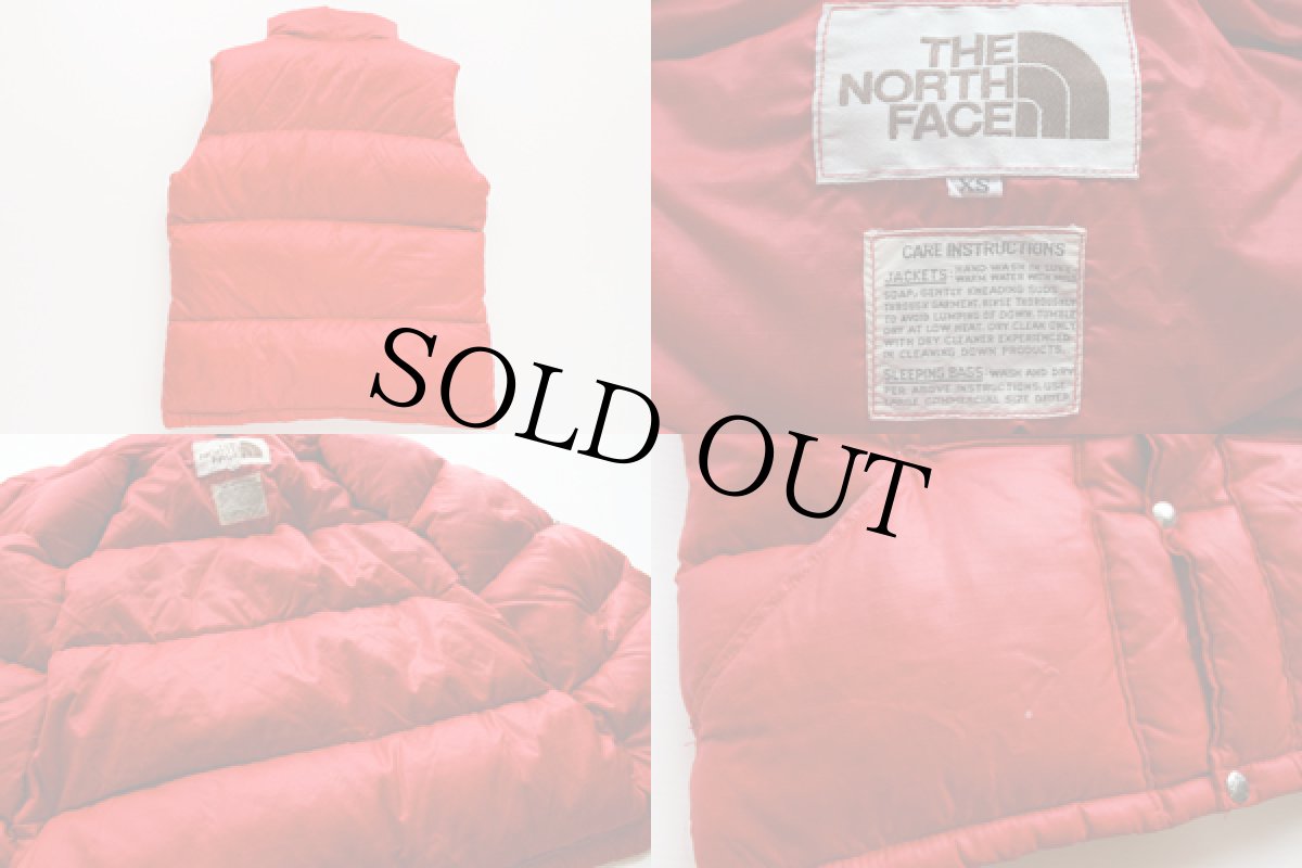 画像3: 70s THE NORTH FACEノースフェイス 茶タグ ダウンベスト 赤 XS (3)