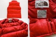 画像3: 70s THE NORTH FACEノースフェイス 茶タグ ダウンベスト 赤 XS (3)