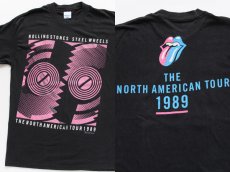 画像1: 80s USA製 ROLLING STONESローリングストーンズ THE NORTH AMERICAN TOUR 1989 バンドTシャツ 黒 XL (1)