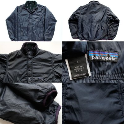 画像2: 90s USA製 patagoniaパタゴニア サンダー柄 グリセード リバーシブル フリースジャケット L★総柄