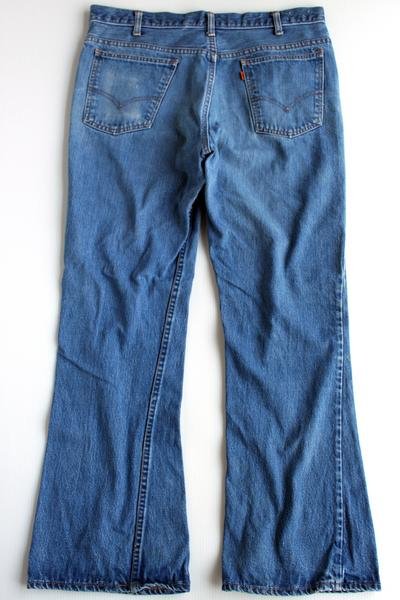 画像1: 70s USA製 LEVI'Sリーバイス 646 BIGE デニムパンツ w38★ベルボトム