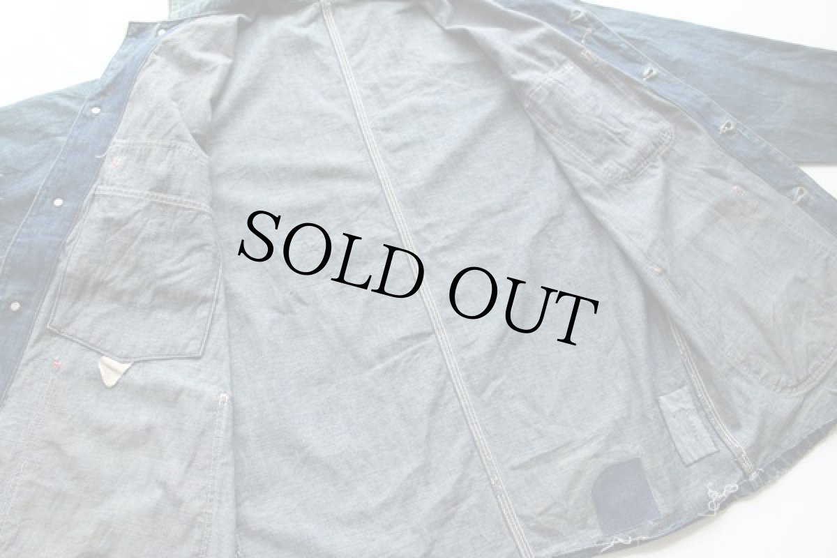 画像4: 50s PENNEY'S PAYDAY インディゴ デニム カバーオール ボロ (4)