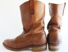 画像2: 80s USA製 REDWINGレッドウイング ペコスブーツ 茶 9.5D (2)