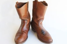 画像3: 80s USA製 REDWINGレッドウイング ペコスブーツ 茶 9.5D (3)