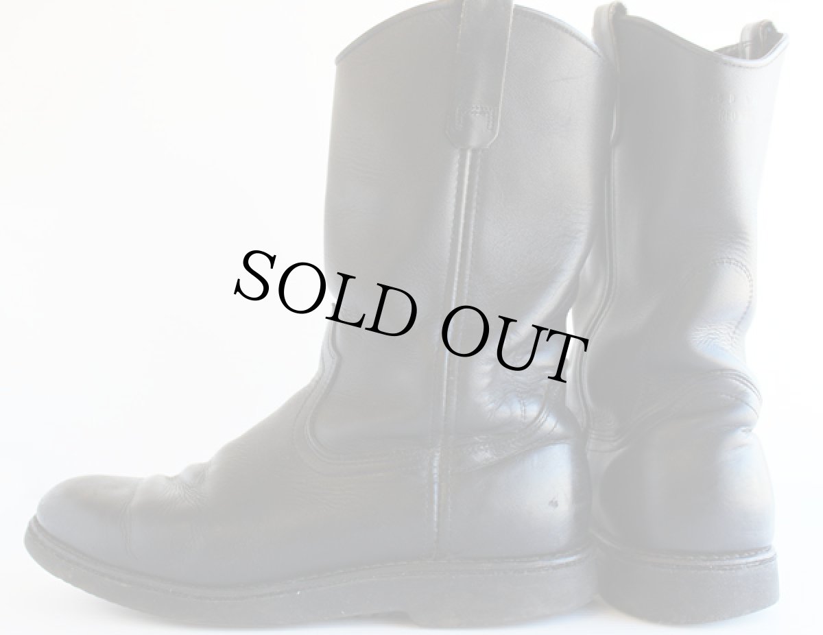 画像2: 90s USA製 REDWINGレッドウイング ペコスブーツ 黒 10.5D (2)