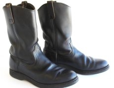 画像1: 90s USA製 REDWINGレッドウイング ペコスブーツ 黒 10.5D (1)