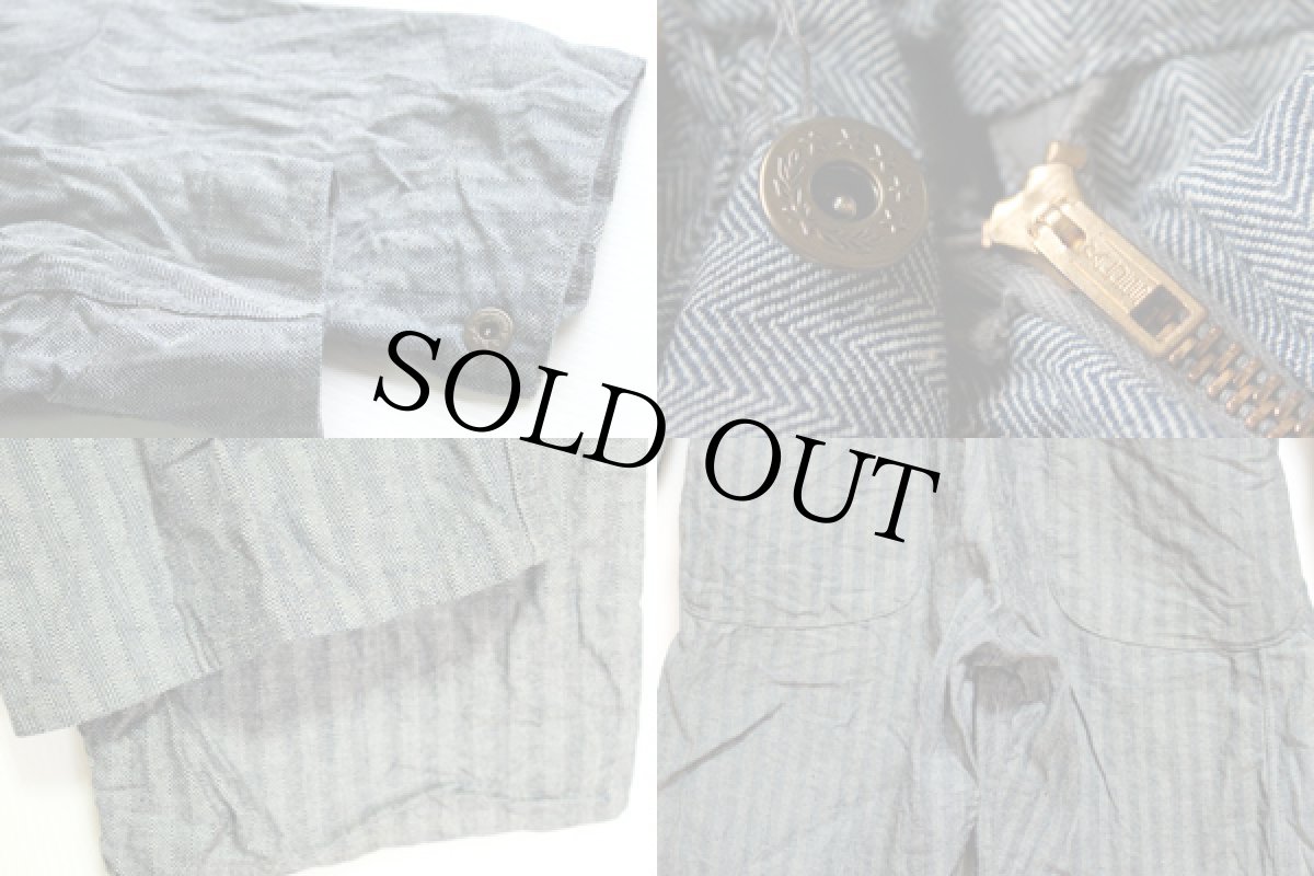 画像3: 50s UNKNOWN 月桂樹ボタン HBT ヘリンボーンツイル オールインワン★つなぎ (3)