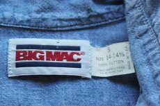 画像3: 80s USA製 BIGMACビッグマック シャンブレーシャツ S (3)