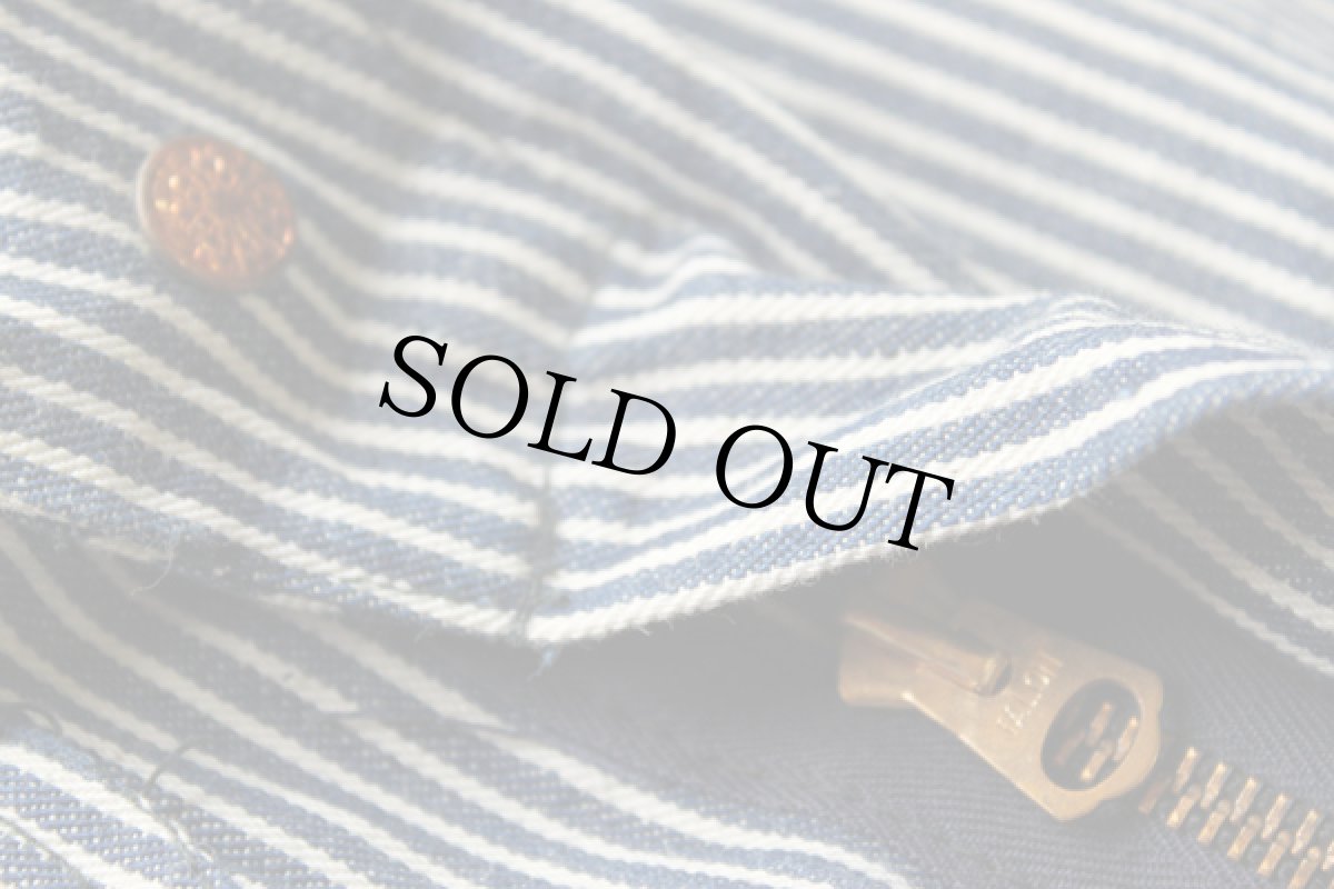 画像3: 40s HERCULESヘラクレス 月桂樹ボタン ヒッコリーオールインワン★つなぎ (3)