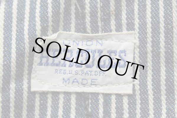 40s HERCULESヘラクレス 月桂樹ボタン ヒッコリーオールインワン