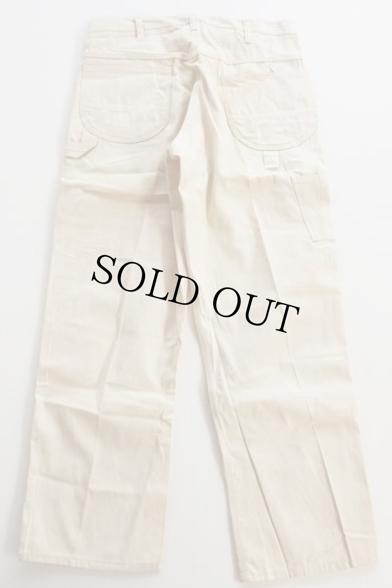 画像2: デッドストック★70s UNKNOWN ペインターパンツ 生成り w36 (2)