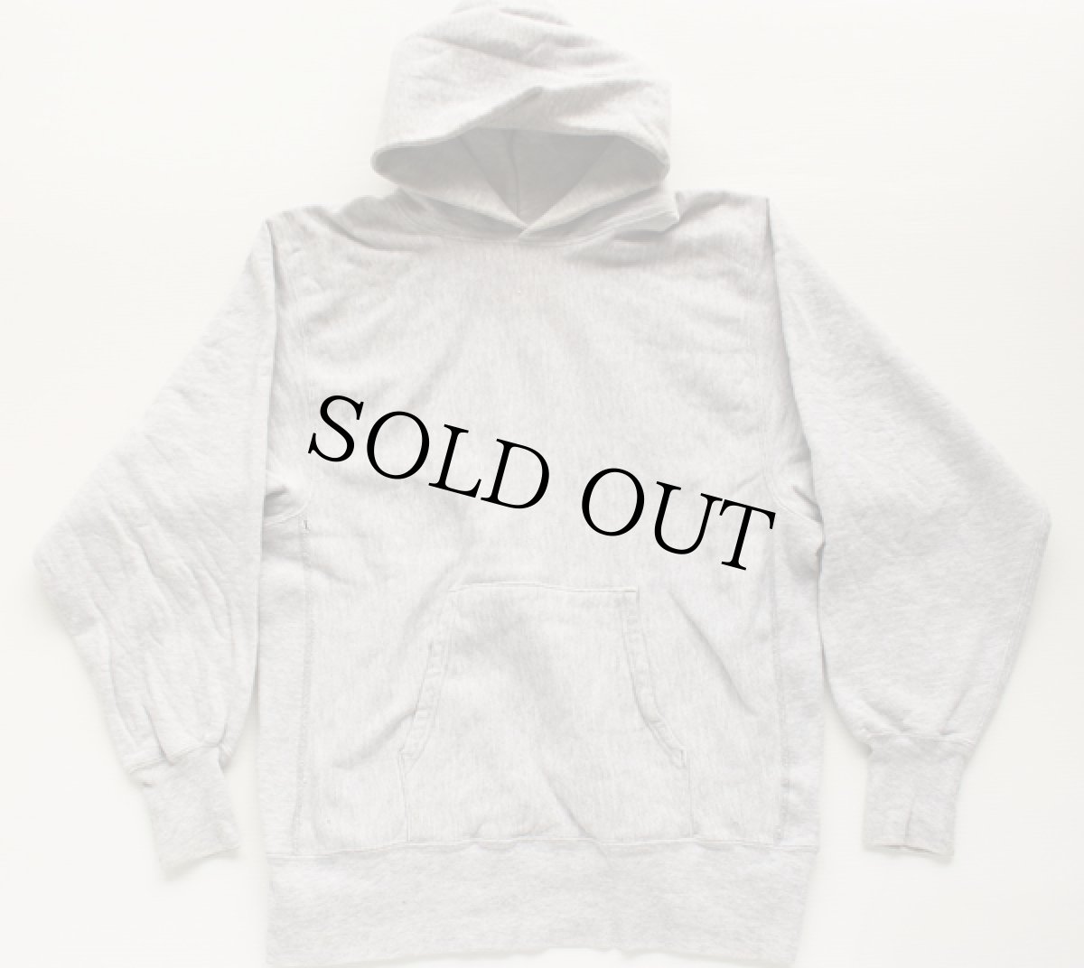 画像2: 90s USA製 Championチャンピオン 三段中抜き バックプリント リバースウィーブ スウェットパーカー グレー L (2)