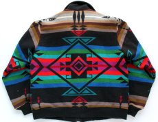 画像2: 80s USA製 PENDLETONペンドルトン ネイティブ柄 ウール ブランケットジャケット L (2)