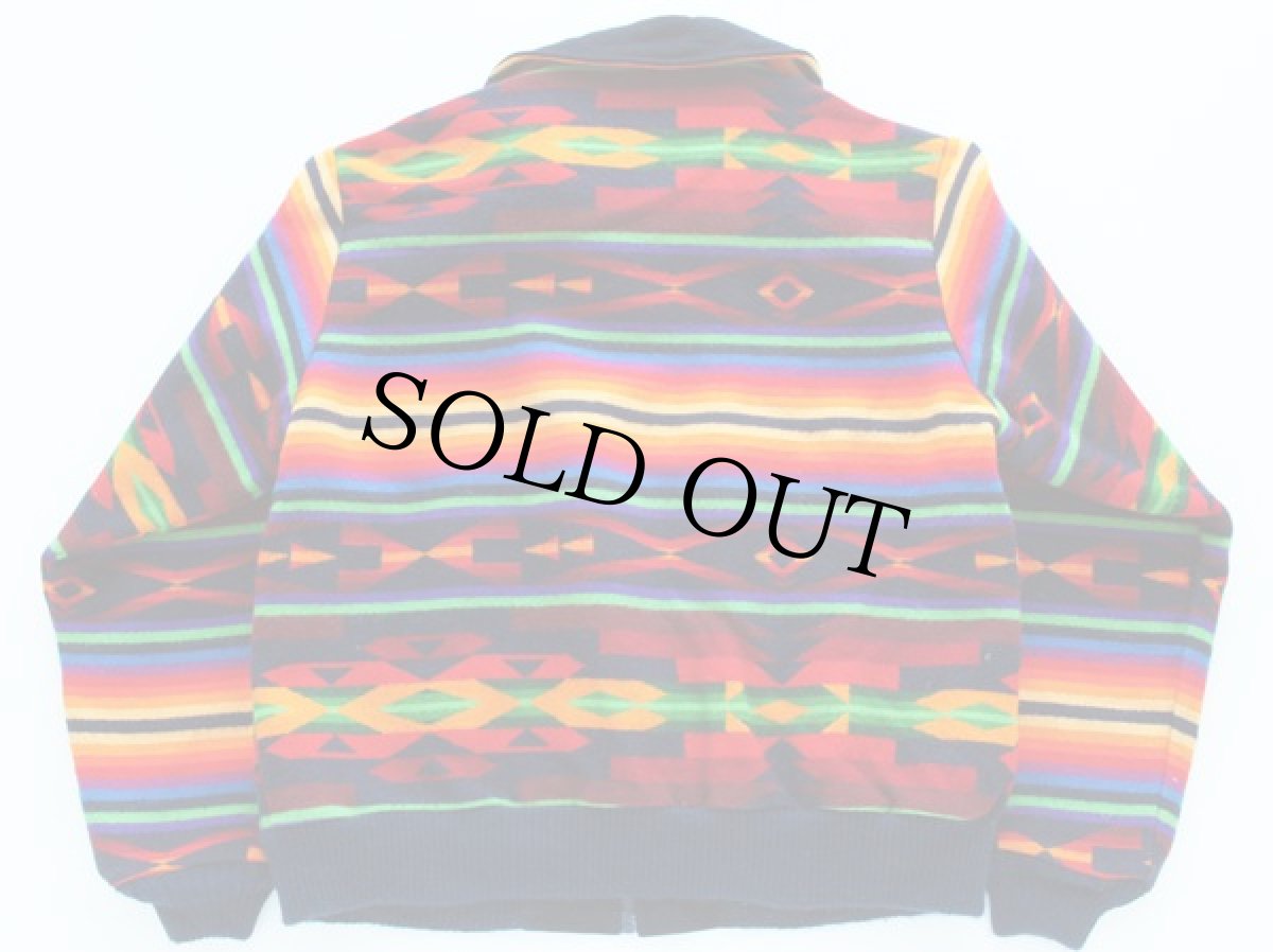 画像2: 80s USA製 PENDLETONペンドルトン ネイティブ柄 ウール ブランケットジャケット XL (2)