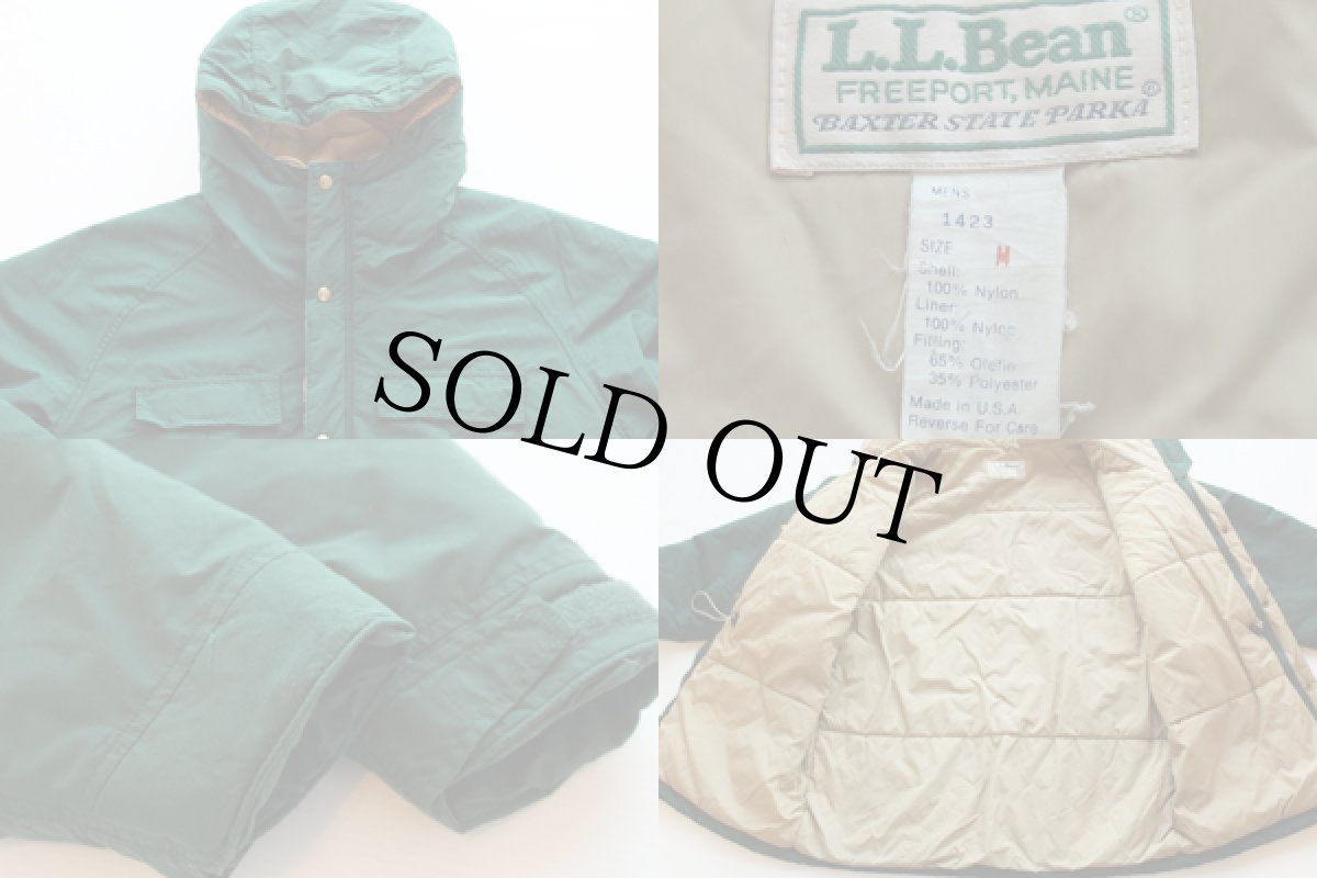 画像3: 80s USA製 L.L.Bean 中綿入り マウンテンパーカー 緑 M (3)