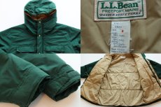 画像3: 80s USA製 L.L.Bean 中綿入り マウンテンパーカー 緑 M (3)