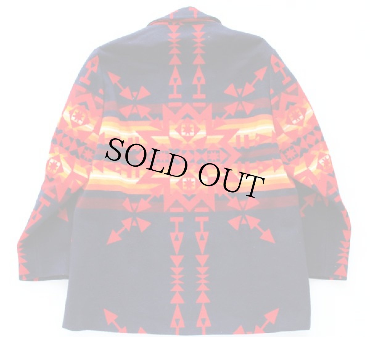 画像2: 80s PENDLETONペンドルトン チーフジョセフ ネイティブ柄 ウール ブランケット コート (2)