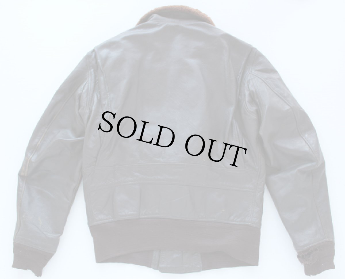 画像2: 60s 米軍 U.S.NAVY G-1 フライト レザージャケット 40 (2)