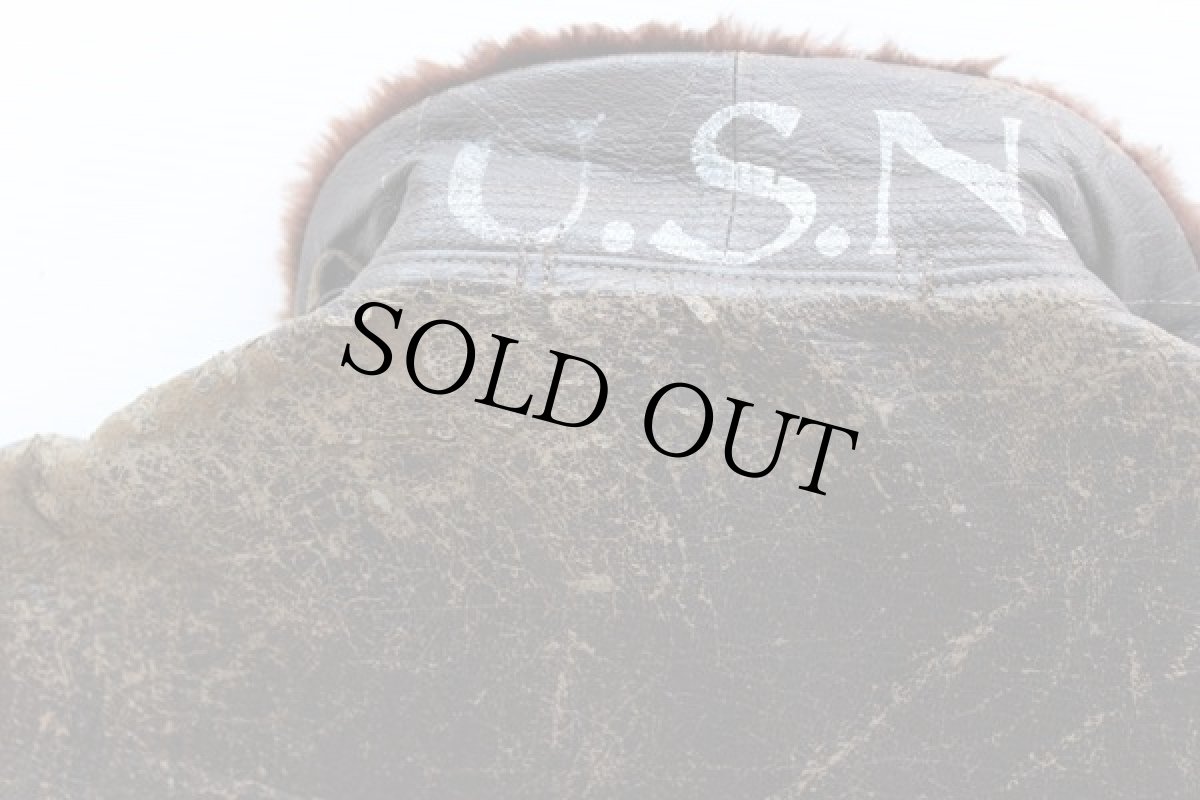 画像5: 50s 米軍 U.S.NAVY 55J14 G-1 フライト レザージャケット 40 (5)