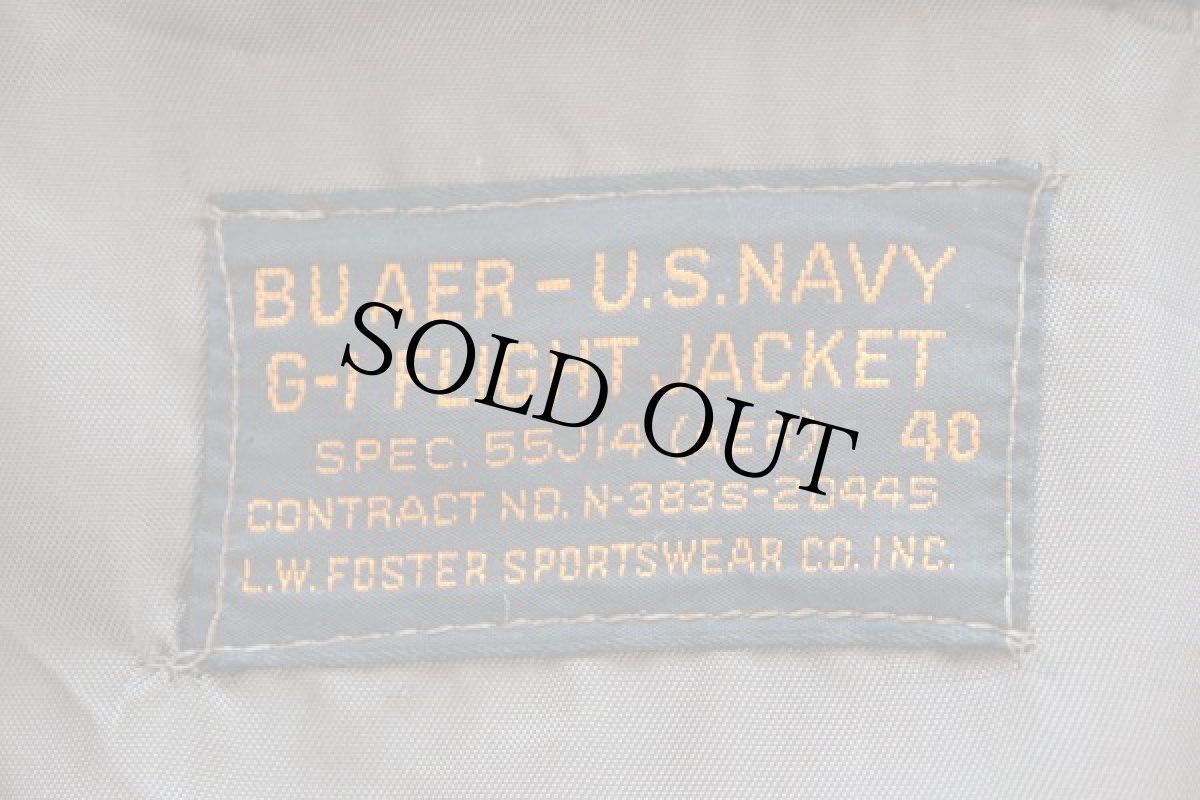 画像3: 50s 米軍 U.S.NAVY 55J14 G-1 フライト レザージャケット 40 (3)