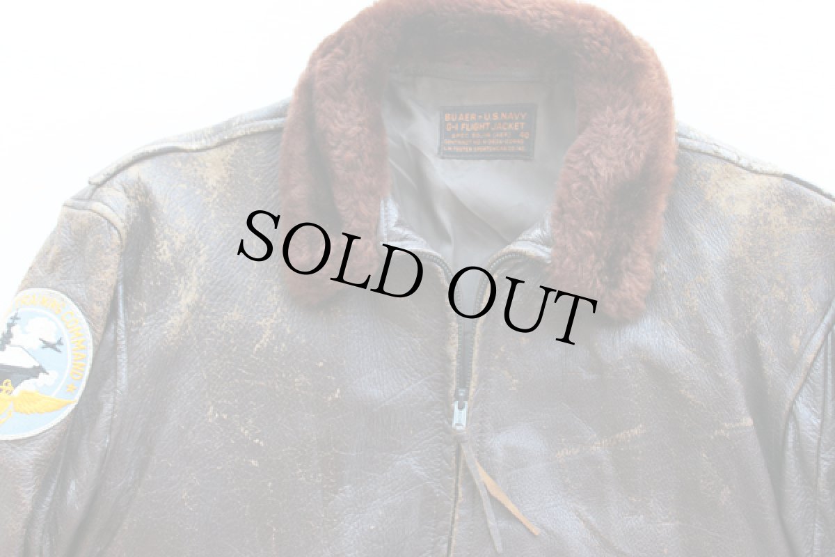 画像4: 50s 米軍 U.S.NAVY 55J14 G-1 フライト レザージャケット 40 (4)