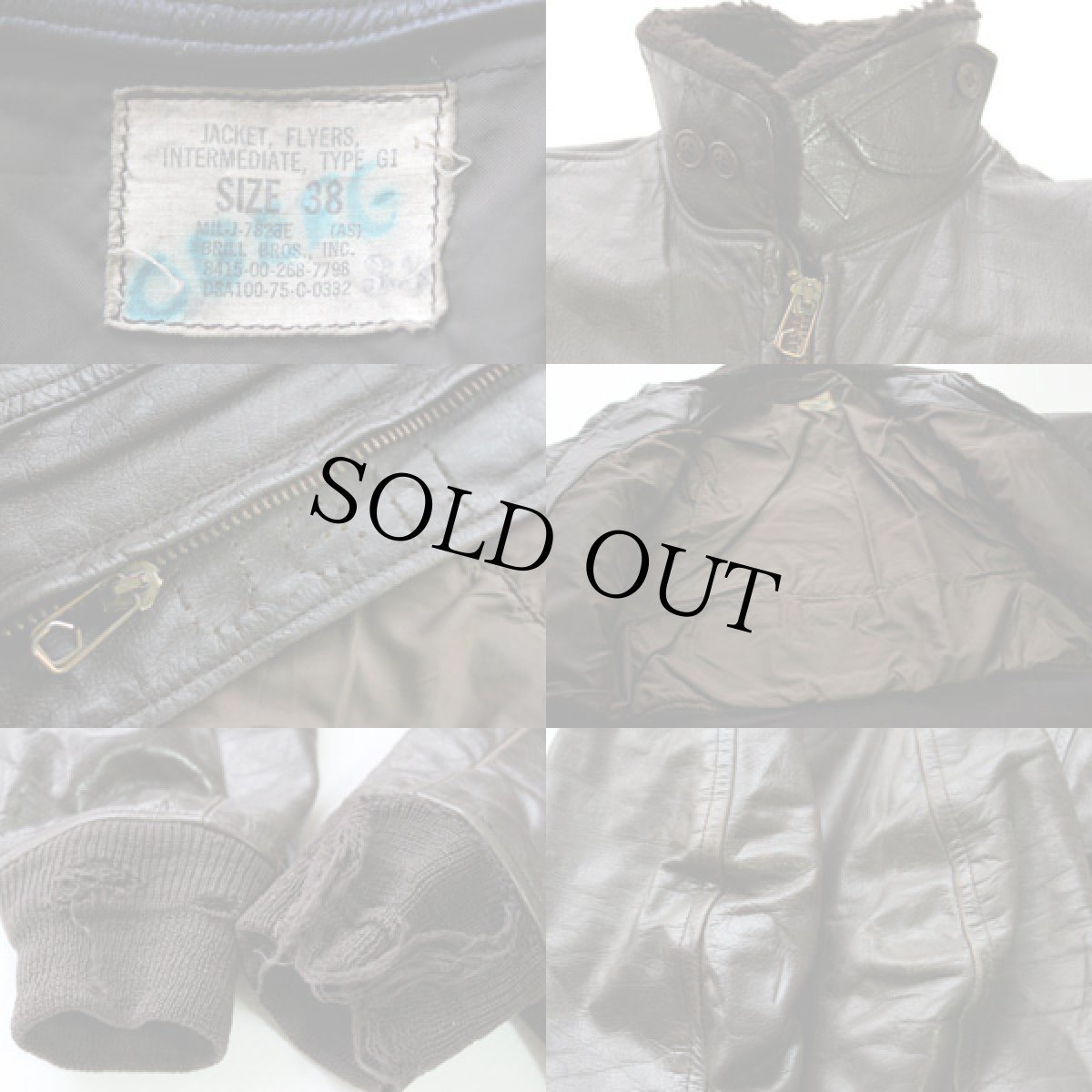 画像3: 70s 米軍 U.S.NAVY G-1 フライト レザージャケット 38 (3)