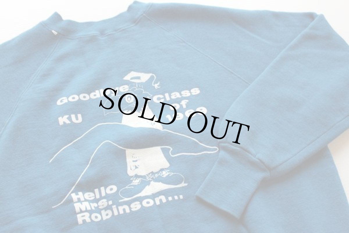 画像3: 60s カンザス カレッジ コットン スウェット 青 (3)