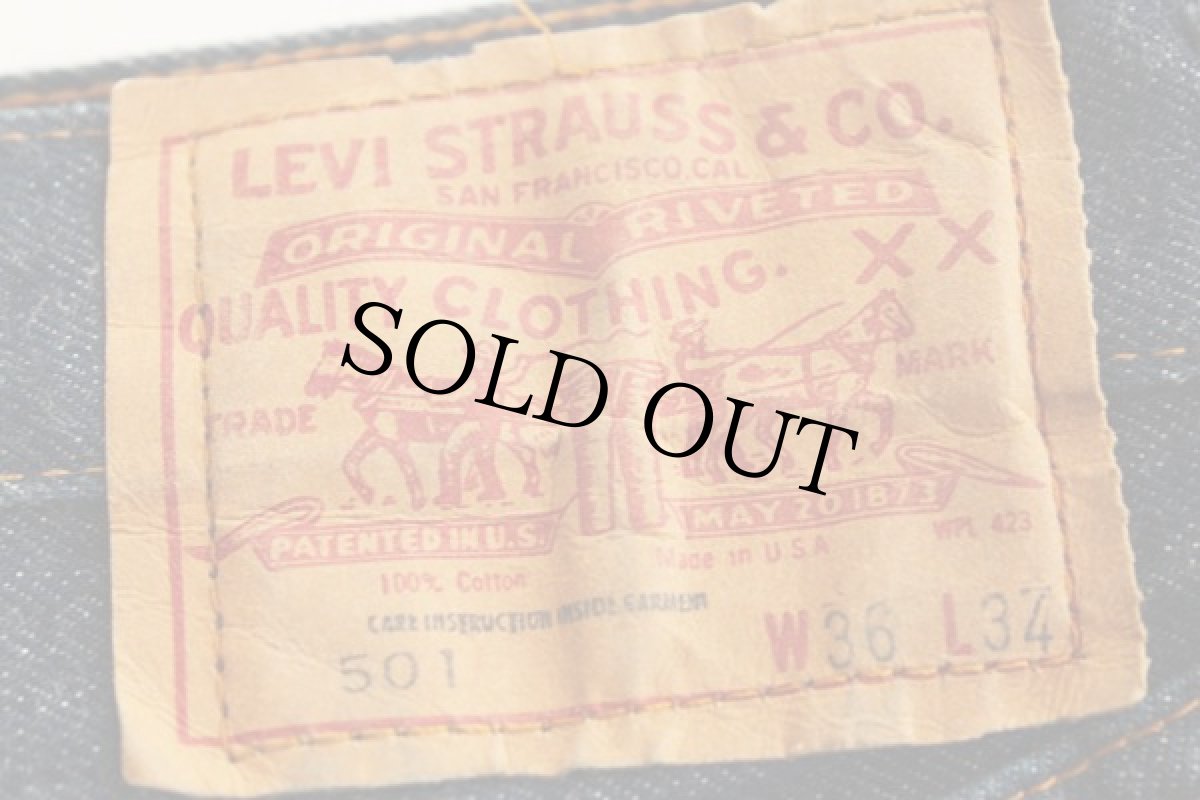 画像2: 70s USA製 Levi'sリーバイス 501 66後期 デニムパンツ W36 L34 (2)