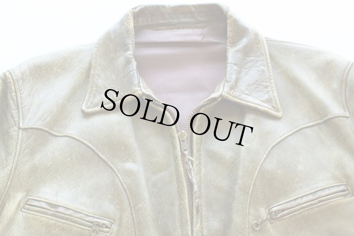 画像3: 50's UNKNOWNレザースポーツジャケット (3)