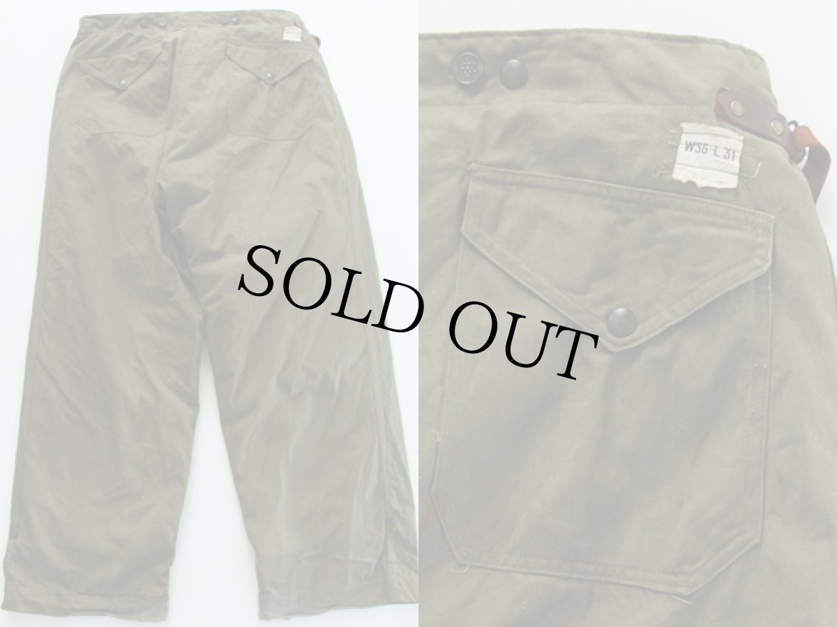 画像2: 50s 米軍 USAF ウールライナー ファイヤーマン オーバーパンツ w36 L31 (2)