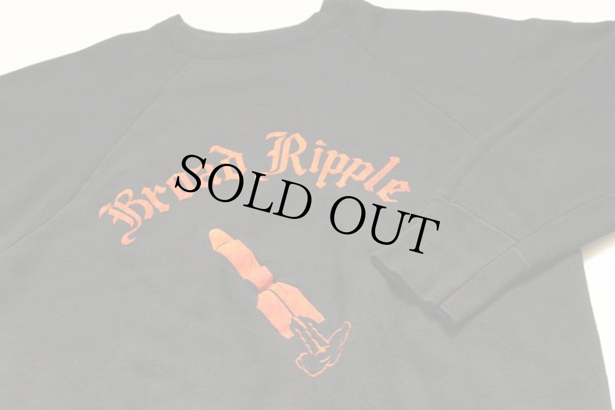 画像3: 60s ロケット フロッキープリント スウェット 黒 (3)