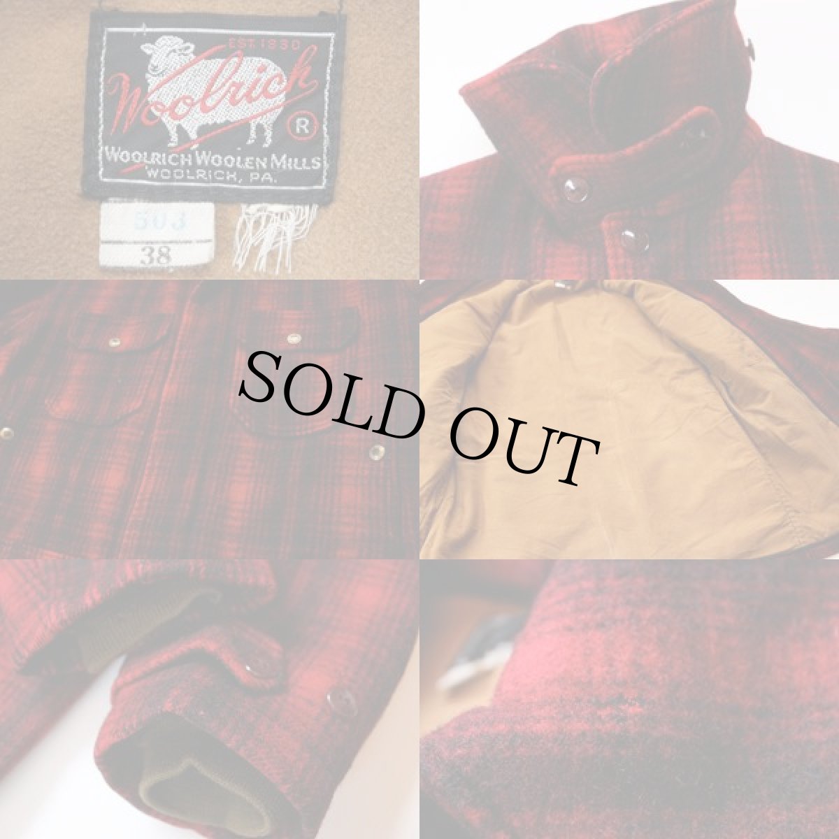 画像3: 50s Woolrichウールリッチ マッキーノ ウールジャケット 38 (3)