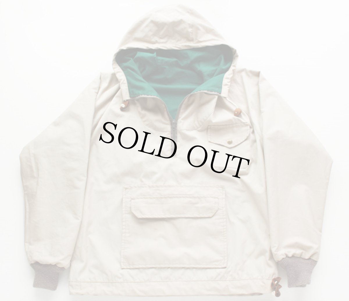 画像2: 80s USA製 CLASS-5 リバーシブル プルオーバー マウンテンパーカー 緑 M (2)