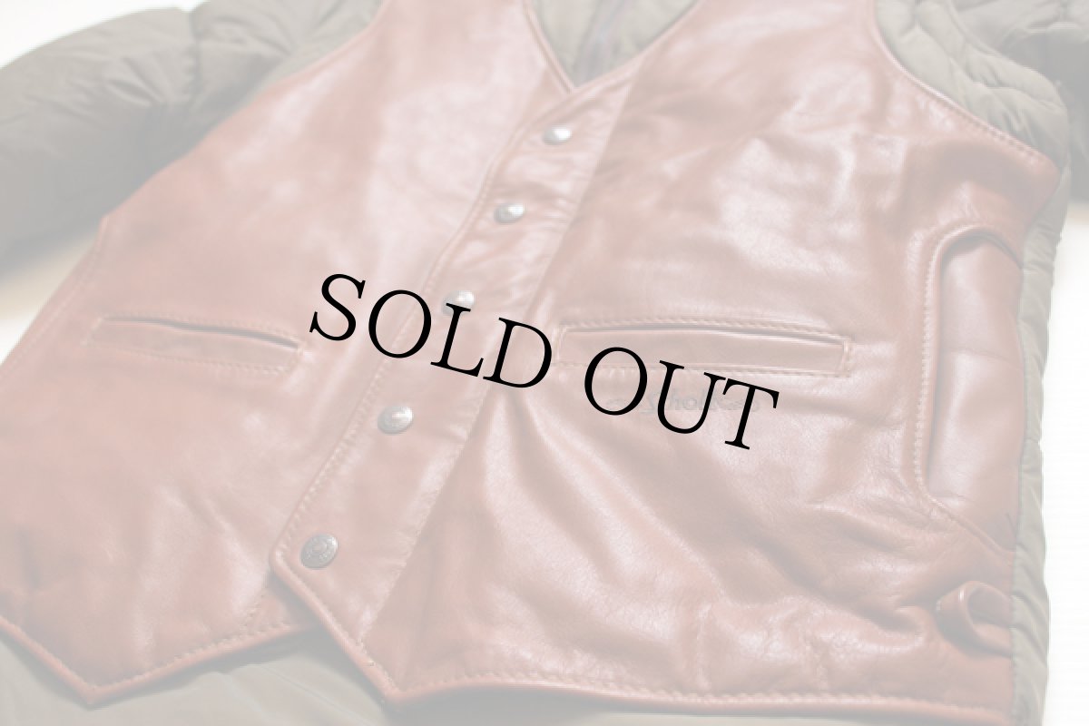 画像3: 80s USA製 Schottショット 2WAY レザー切り替え ダウンジャケット 38 (3)