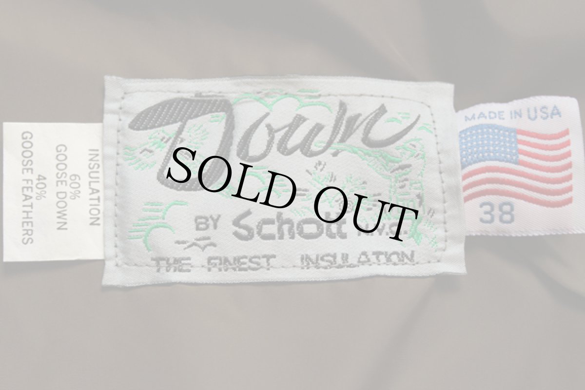 画像5: 80s USA製 Schottショット 2WAY レザー切り替え ダウンジャケット 38 (5)