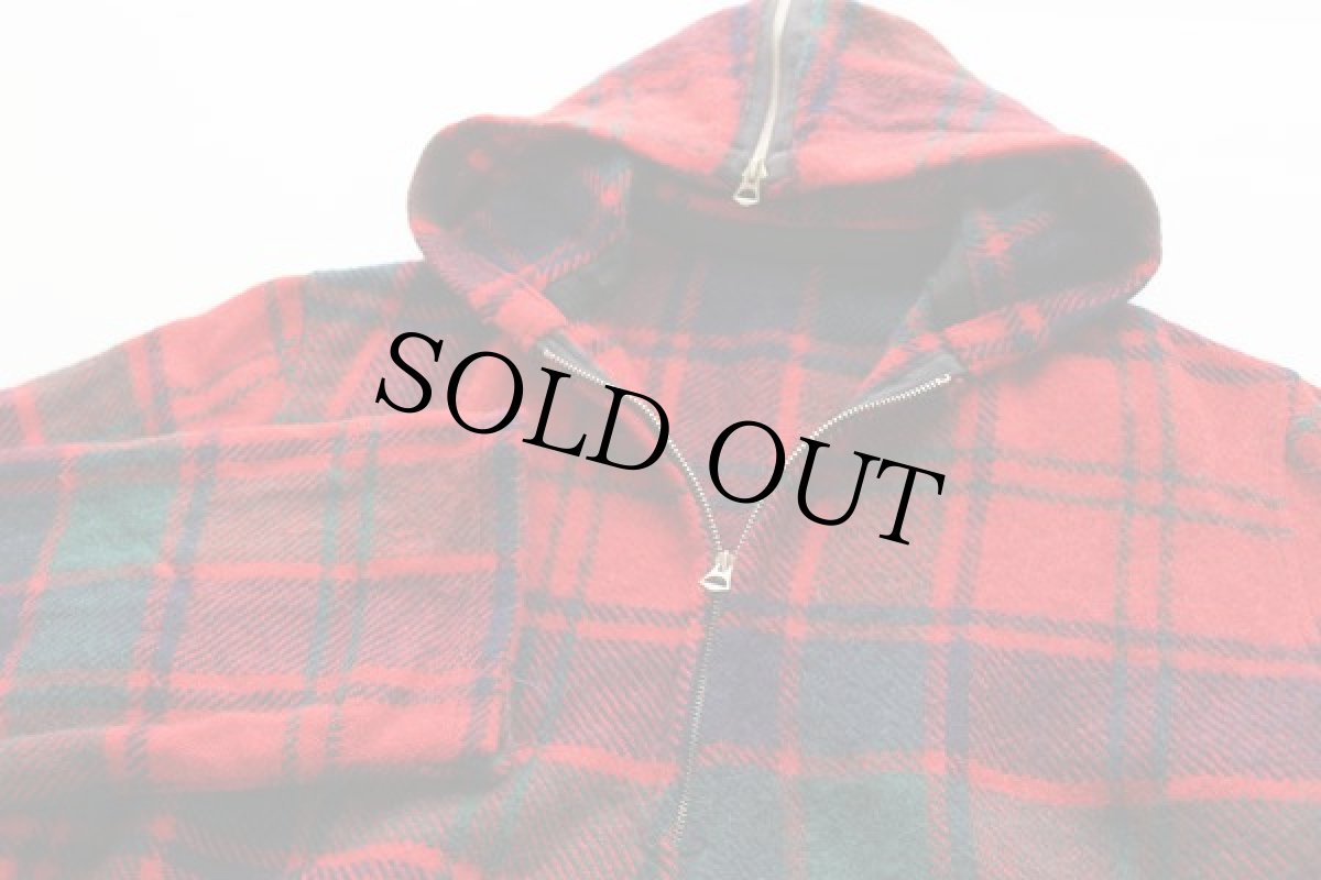 画像3: 40s 英国製 タータンチェック ハーフジップ プルオーバー ウールパーカー (3)