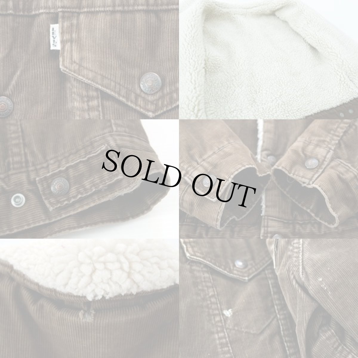 画像3: 70s LEVI'Sリーバイス BIGE ボアライナー コーデュロイジャケット 茶 (3)