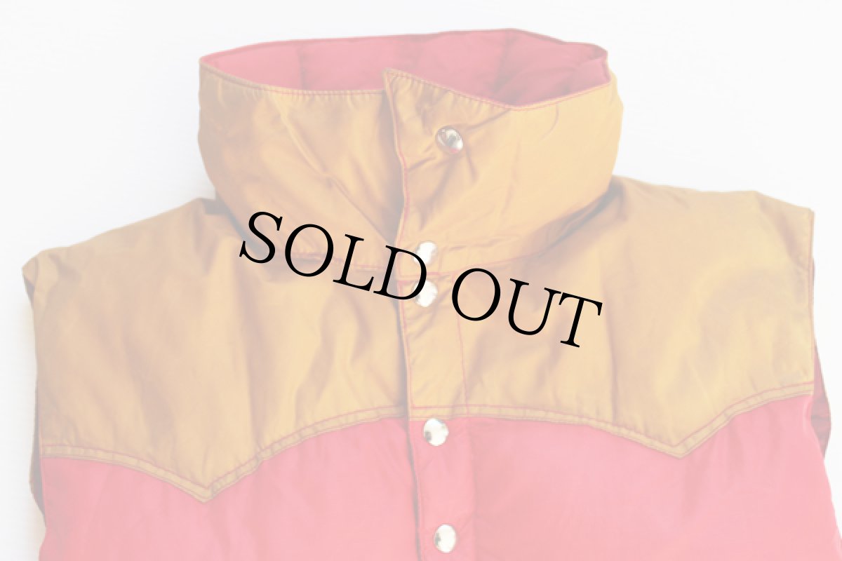 画像4: 70s Powderhorn Mountaineeringパウダーホーン ヨーク切り替え ダウンベスト M (4)