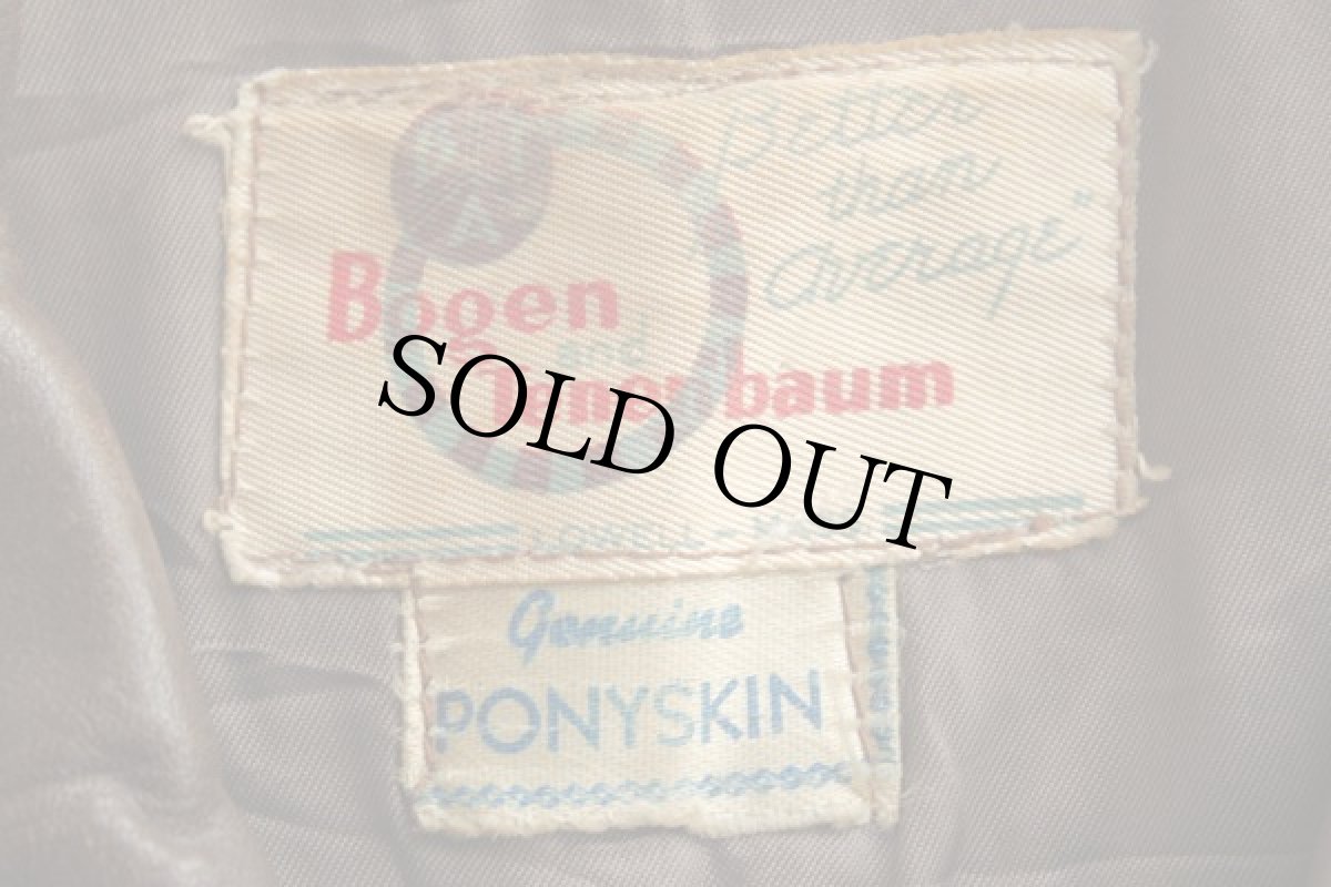 画像3: 40s ポニースキン レザースポーツジャケット (3)