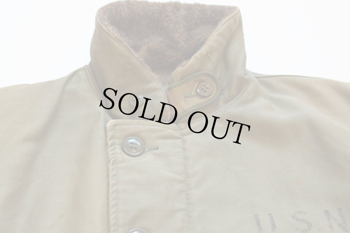 画像3: 40s 米軍 U.S.NAVY N-1 デッキジャケット オリーブドラブ 38 (3)