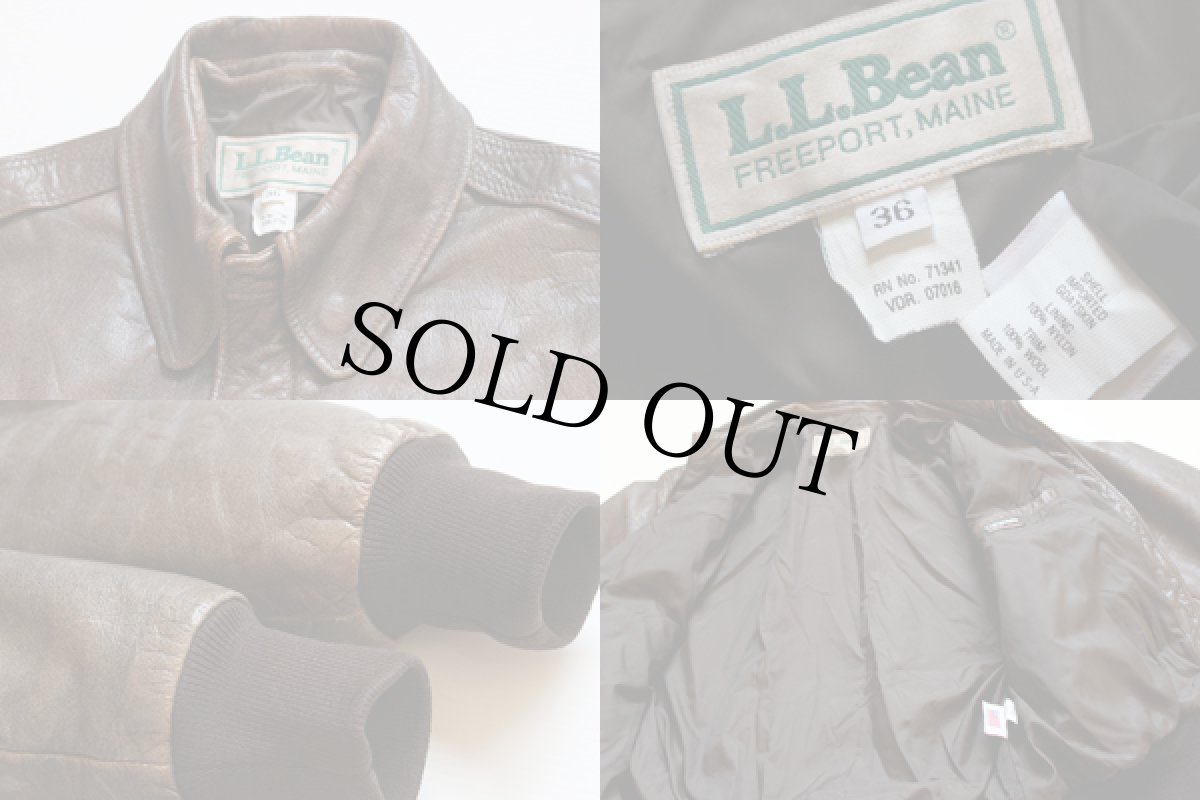 画像3: 80s USA製 L.L.Bean A-2タイプ フライト レザージャケット 36 (3)