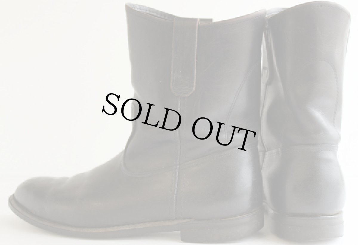 画像2: 80s USA製 REDWING レッドウイング ペコスブーツ 黒 10B (2)