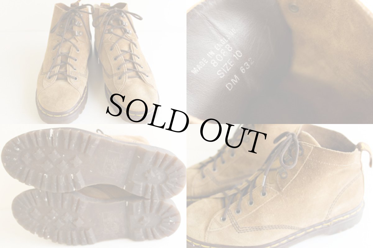 画像3: 英国製 DR.MARTENSドクターマーチン スエードレザー モンキーブーツ サンド UK10 (3)